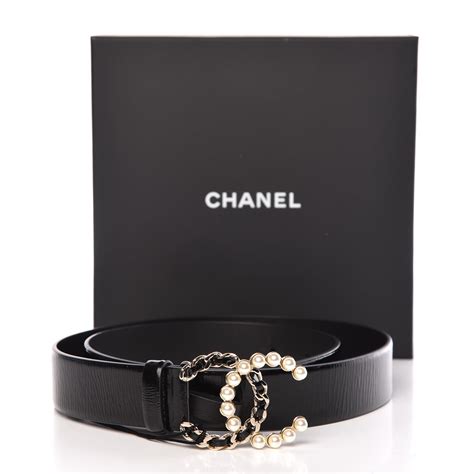 chanel jean skirt pearl leather belt|chanel b18552 belt.